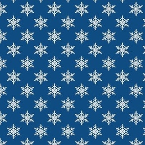 Classic Blue Snowflake Polka Dot Pattern - Small Scale CBSP1