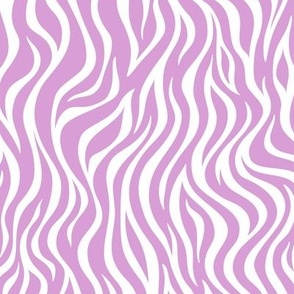 Zebra Stripe Pattern - Lilac and White