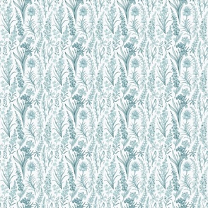 Teal toile pattern