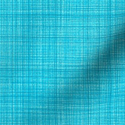 Classic Gingham Checks Plaid Natural Hemp Grasscloth Woven Texture Classy Elegant Simple Blue Blender Bright Colors Summer Capri Blue Turquoise Baby Light Blue 00D5FF Bold Modern Abstract Geometric