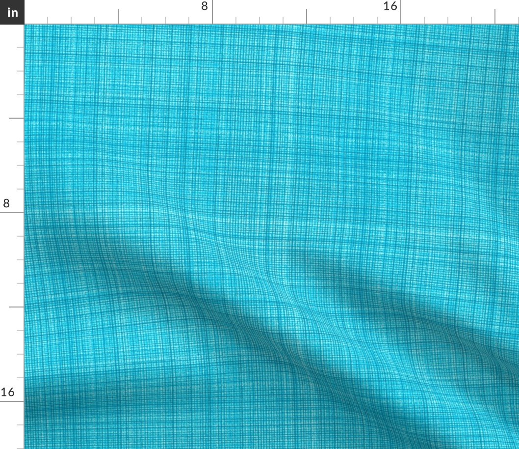 Classic Gingham Checks Plaid Natural Hemp Grasscloth Woven Texture Classy Elegant Simple Blue Blender Bright Colors Summer Capri Blue Turquoise Baby Light Blue 00D5FF Bold Modern Abstract Geometric