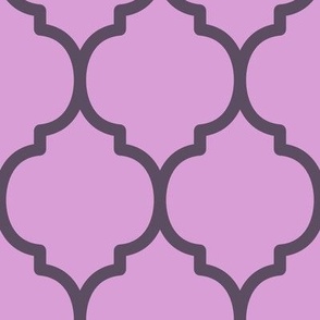 Extra Large Moroccan Tile Pattern - Lilac and Somber Lilac