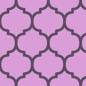Large Moroccan Tile Pattern - Lilac and Somber Lilac