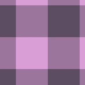 Extra Jumbo Gingham Pattern - Lilac and Somber Lilac
