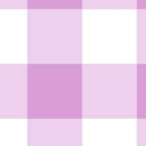 Extra Jumbo Gingham Pattern - Lilac and White
