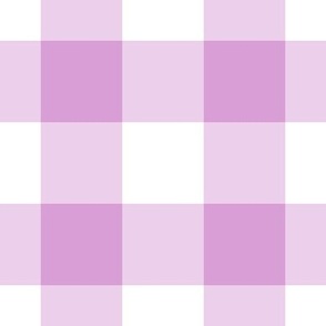 Jumbo Gingham Pattern - Lilac and White