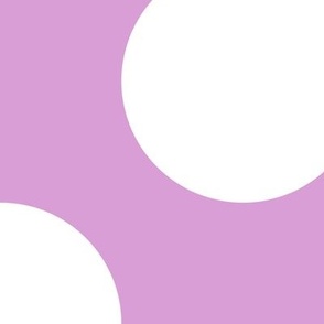 Jumbo Polka Dot Pattern - Lilac and White