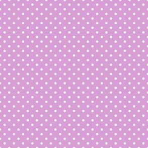Tiny Polka Dot Pattern - Lilac and White