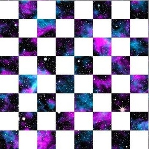 galaxy checker pattern white