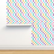 Geometric Colorful Checker Pastel