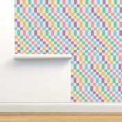 Geometric Colorful Checker Pastel