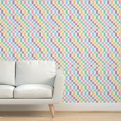 Geometric Colorful Checker Pastel