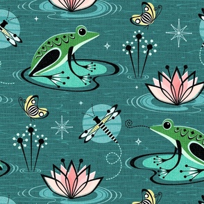 Lily Pond Frogs - Lg Scale
