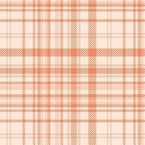 Plaid Crossover: Creamsicle Orange,, cream, tan, coordinate quirky amphibian. summer plaid