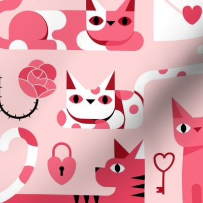 cats and hearts