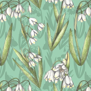 Lilies-of-the-Valley Green (Medium Scale)