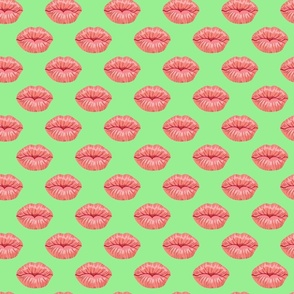 lips - green - small