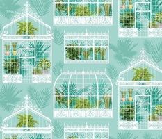 Victorian greenhouse - blue
