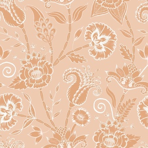 Oriental Florals (Sand Beige) 