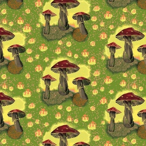 ‘Shrooms- red and olive