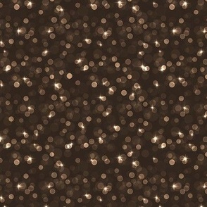 Small Sparkly Bokeh Pattern - Dark Cocoa Color