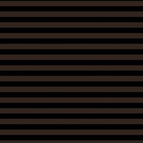 Horizontal Bengal Stripe Pattern - Dark Cocoa and Black