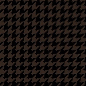 Houndstooth Pattern - Dark Cocoa and Black
