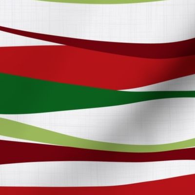 colorful christmas ribbons landscape - xmas fabric