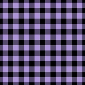 Gingham Pattern - Lavender and Black