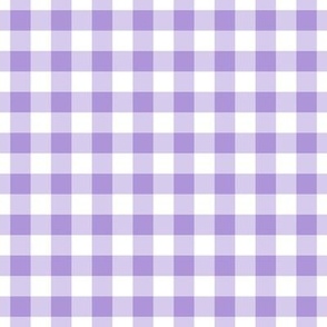 Gingham Pattern - Lavender and White