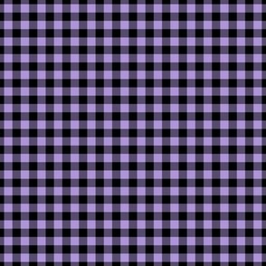 Small Gingham Pattern - Lavender and Black