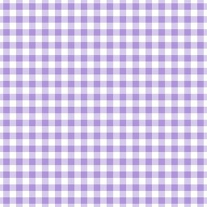 Small Gingham Pattern - Lavender and White