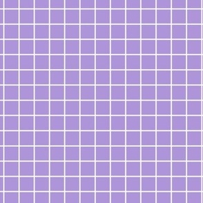 Grid Pattern - Lavender and White