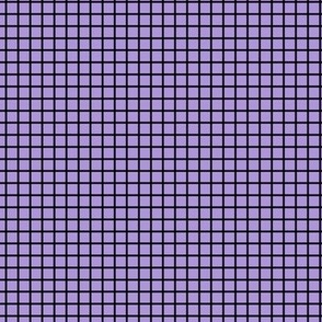Small Grid Pattern - Lavender and Black