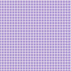 Small Grid Pattern - Lavender and White
