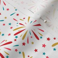 Holiday Fireworks- White- Small Scale 