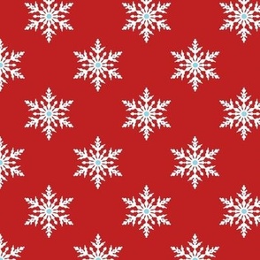 Red Snowflake Polka Dot Pattern RBSP1