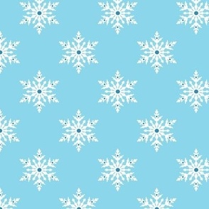 Light Blue Snowflake Polka Dot Pattern RBSP1