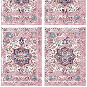 miniature vintage carpet bright pink