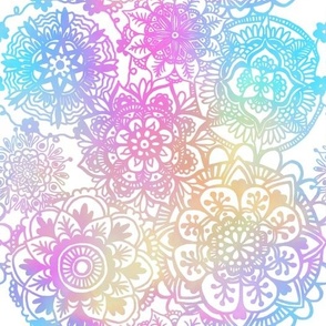 pastel watercolor mandala pattern