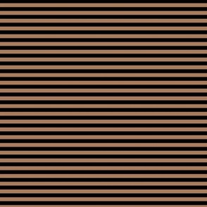 Small Horizontal Bengal Stripe Pattern - Almond and Black