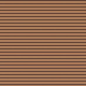 Small Horizontal Pin Stripe Pattern - Almond and Black