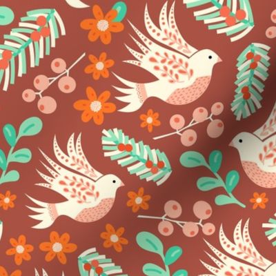 Christmas Dove Red 