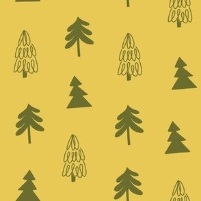 3 kinds of Christmas Trees - Yellow