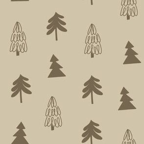 3 kinds of Christmas Trees - Beige