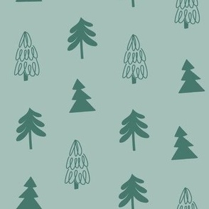 3 kinds of Christmas Trees - Pale green 