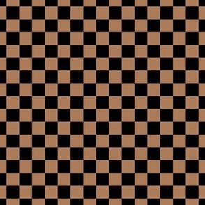 Checker Pattern - Almond and Black
