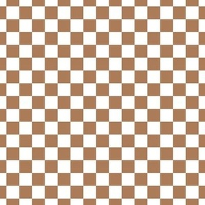 Checker Pattern - Almond and White