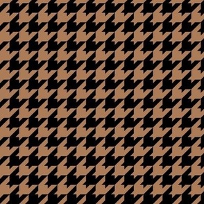 Houndstooth Pattern - Almond and Black