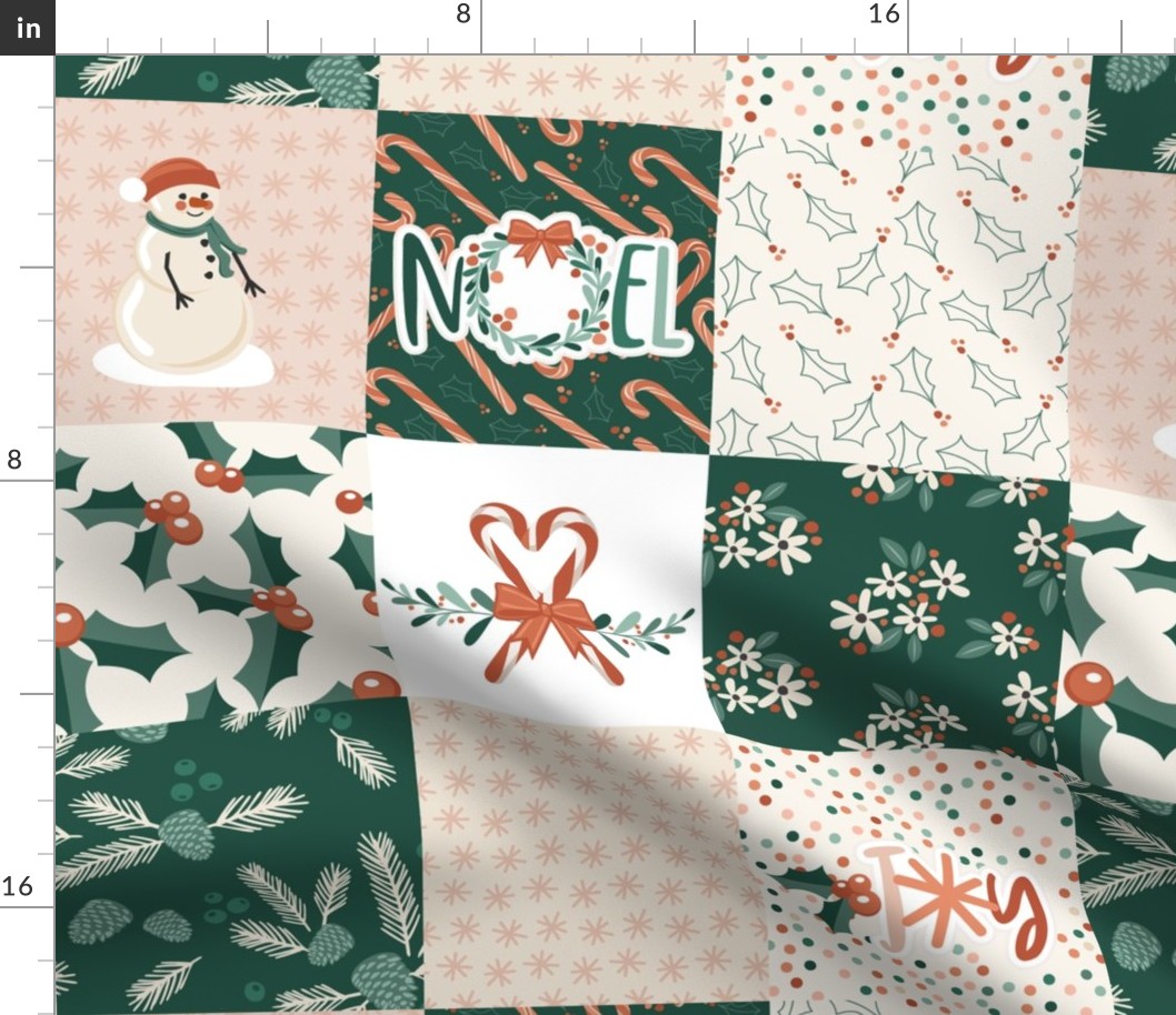 6x6 christms cheater quilt